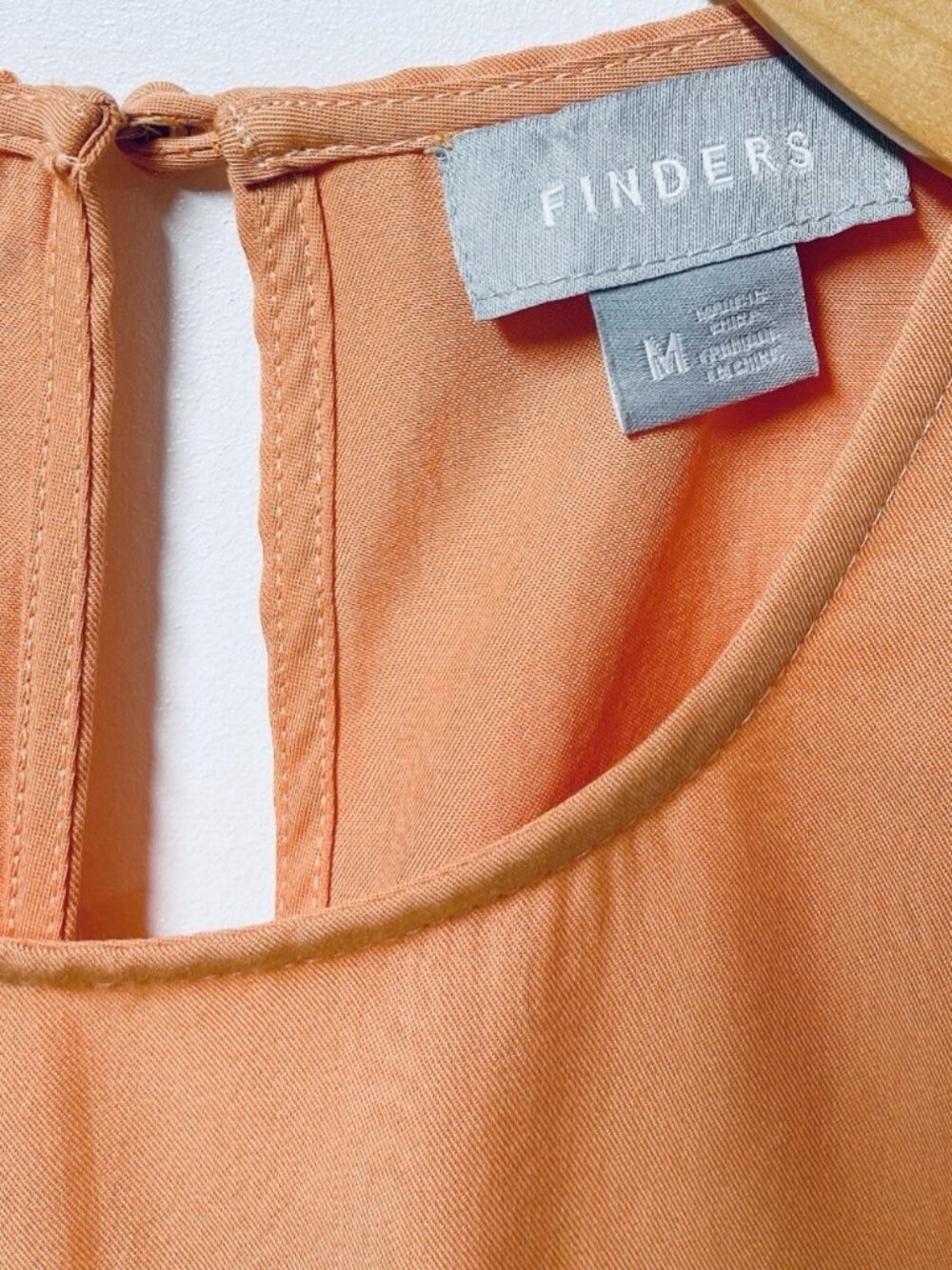 FINDERS High Low Asymmetrical Hem Sleeveless Peach Tunic Top - Picture 4 of 10